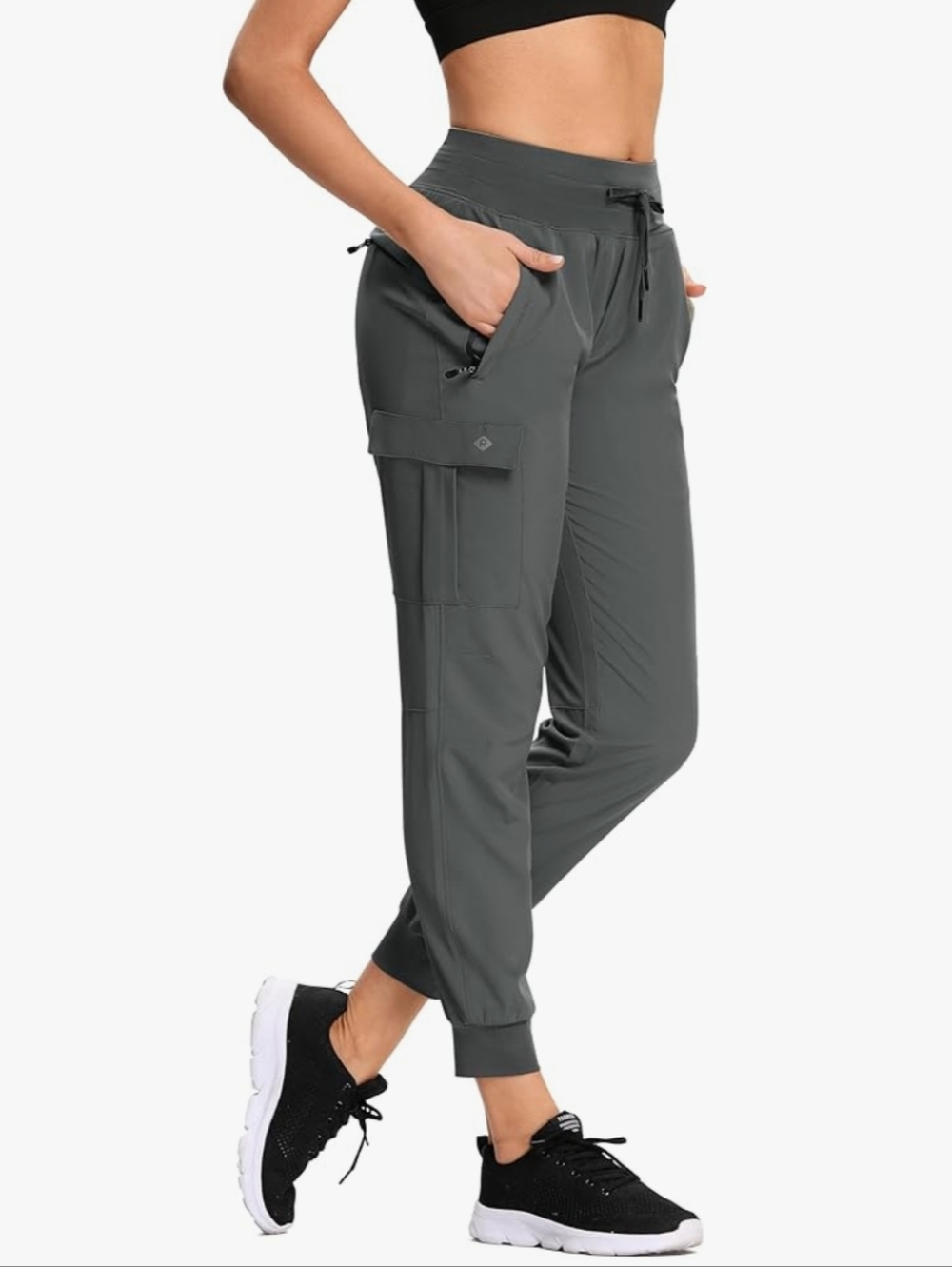 SET OF 2, Women’s Lightweight, High Waist, Quick Dry, Travel Joggers, Size XL